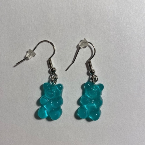 Blue Gummy Bear Earrings - Picture 1 of 1